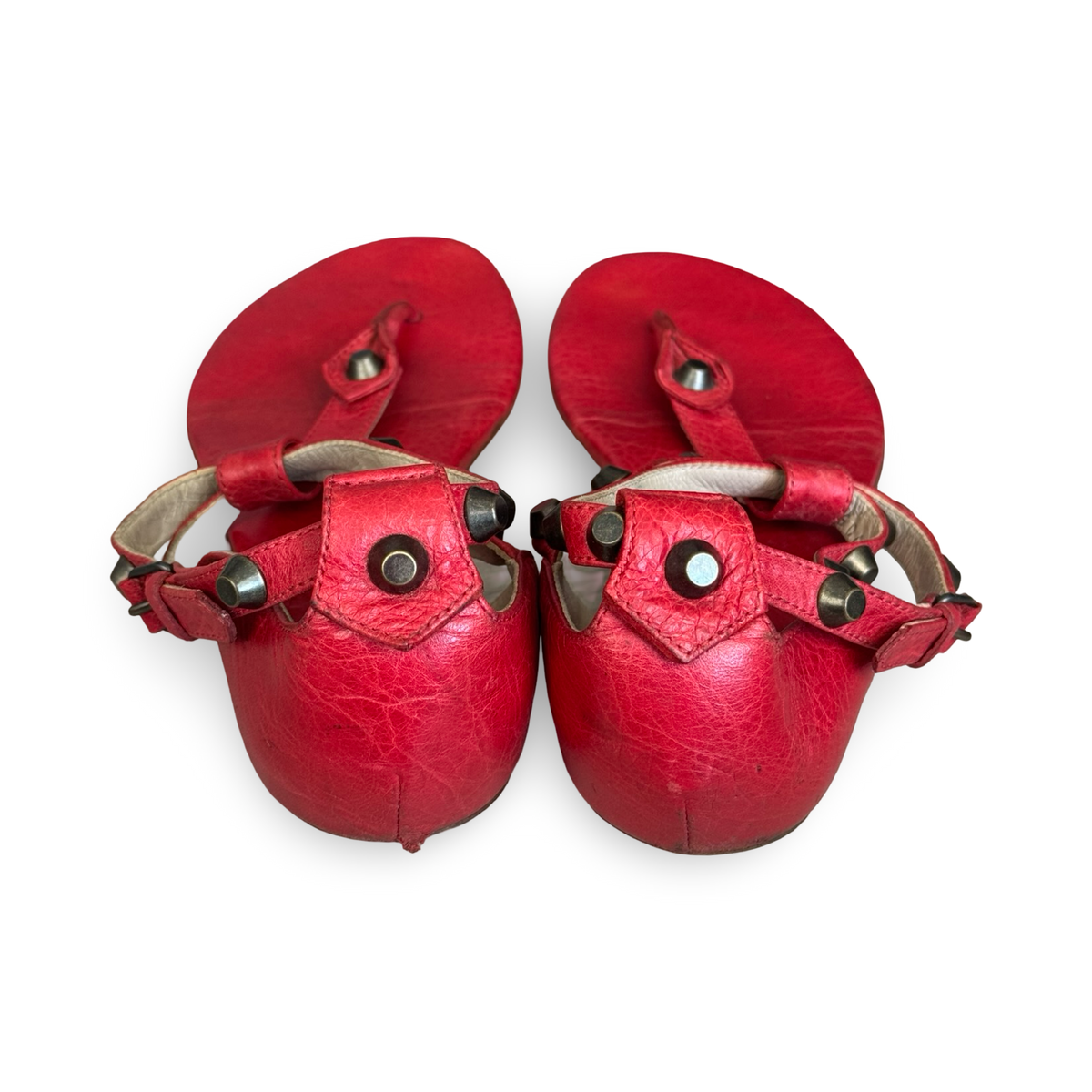 balenciaga red arena sandals