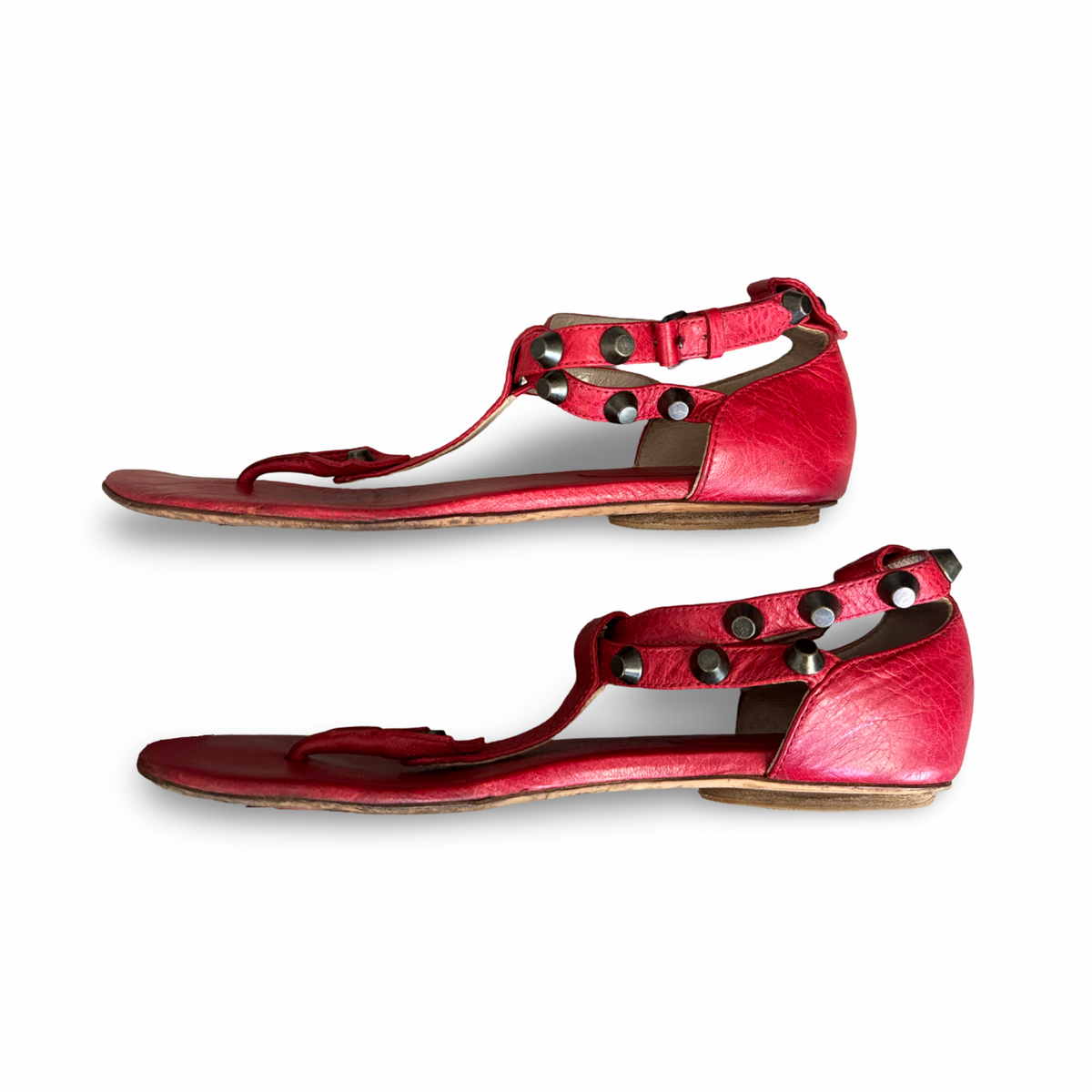 balenciaga red arena sandals
