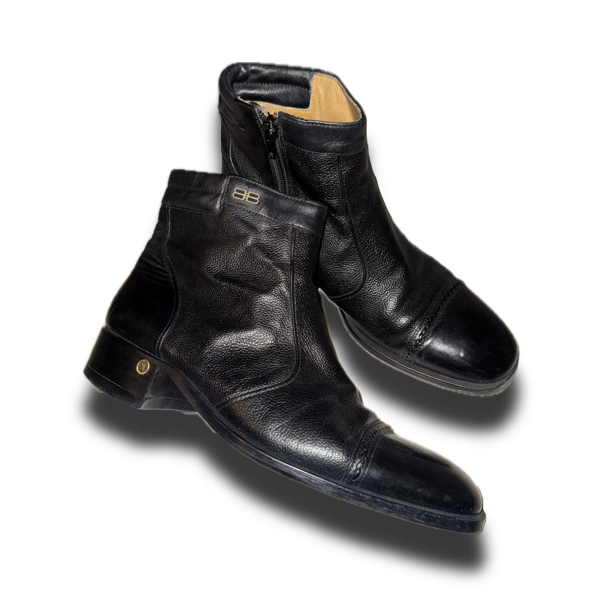 Balenciaga vintage black leather boots