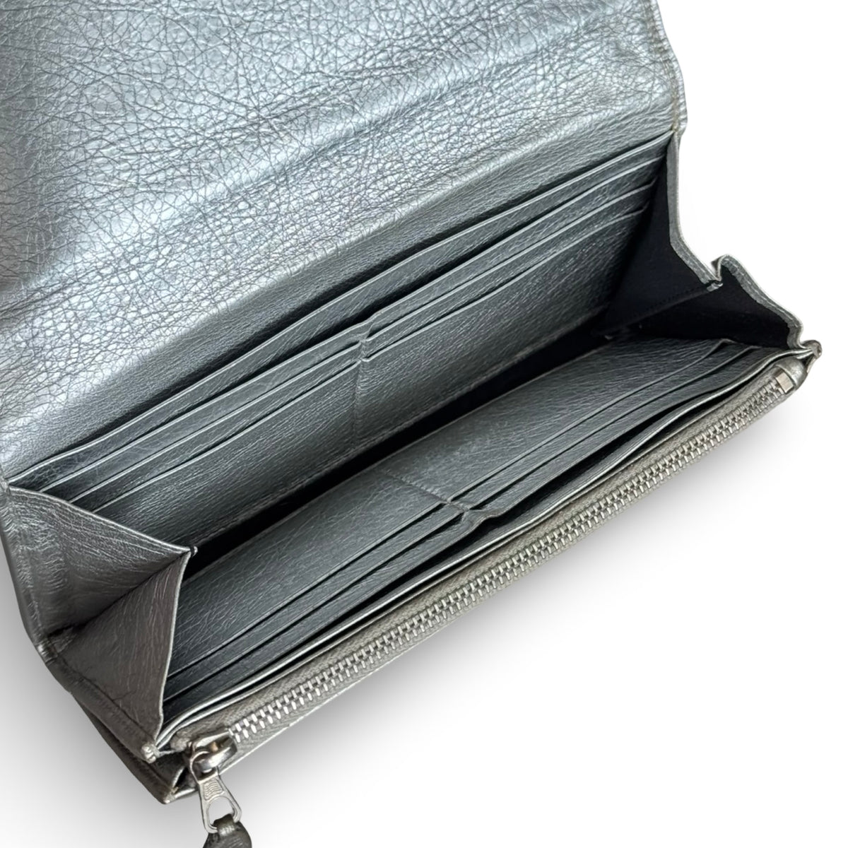 balenciaga silver city wallet