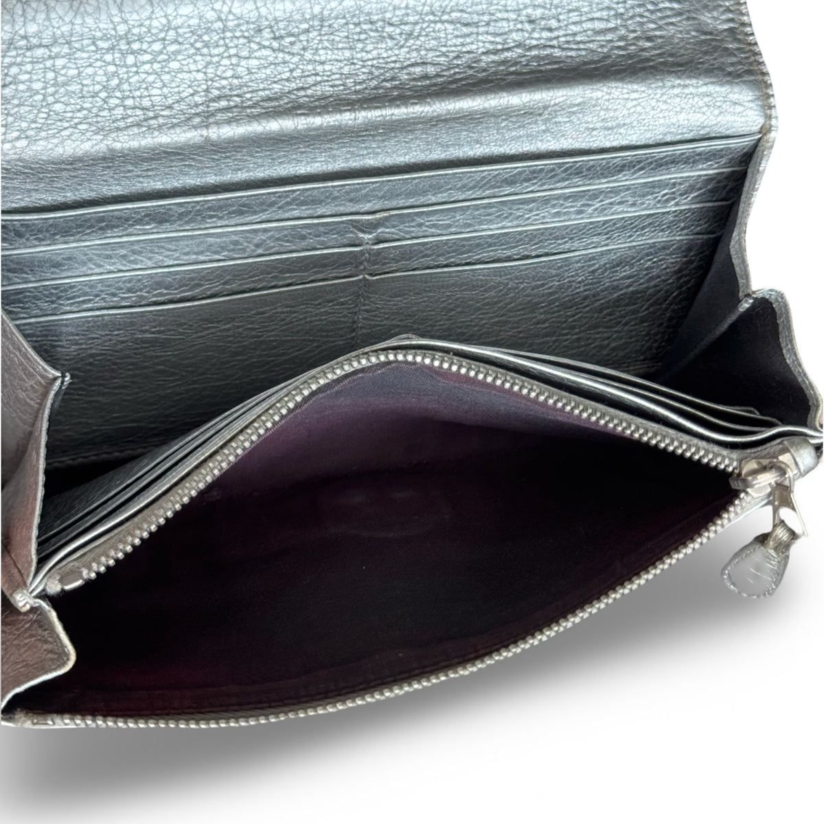 balenciaga silver city wallet